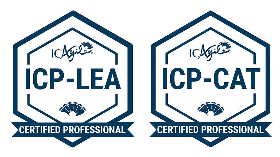 ICAgile ICP-LEA and ICP-CAT certifications logo